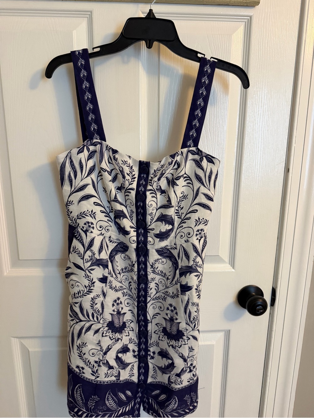 FARM Rio Off-White Nina Mini Dress